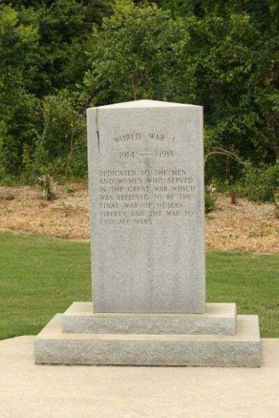 NORTH AUGUSTA WORLD WAR I MEMORIAL