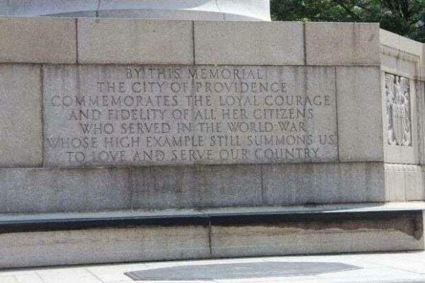 CITY OF PROVIDENCE WORLD WAR I MEMORIAL STONE A