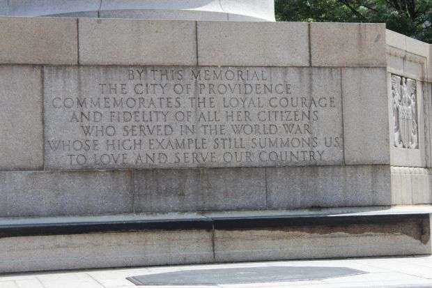 CITY OF PROVIDENCE WORLD WAR I MEMORIAL STONE A