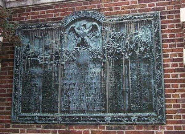 YORK COUNTY WORLD WAR MEMORIAL PLAQUE