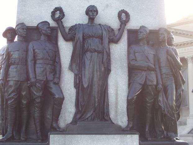 COLORED SOLDIERS AND SAILORS MONUMENT STATUES A