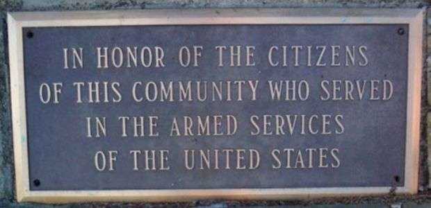 HARSHBARGER FUNERAL HOME VETERANS MEMORIAL PLAQUE