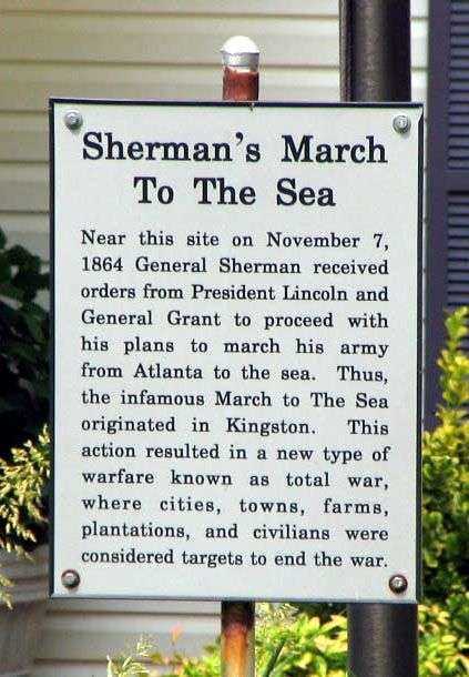 SHERMAN’S MARCH TO THE SEA WAR MEMORIAL MARKER