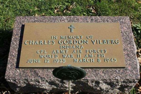 CHARLES GORDON VILBERG MEMORIAL CEMETERY STONE