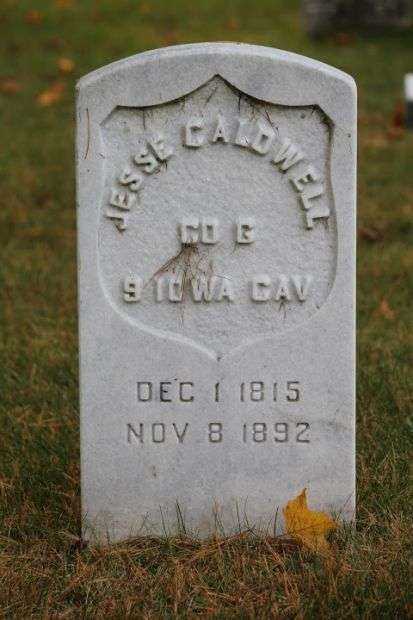 JESSE CALDWELL MEMORIAL CEMETERY STONE