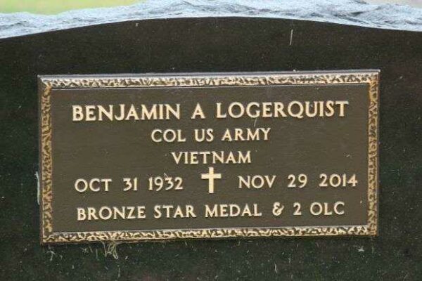 BENJAMIN A LOGERQUIST MEMORIAL CEMETERY STONE