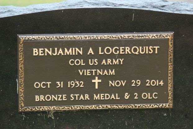 BENJAMIN A LOGERQUIST MEMORIAL CEMETERY STONE