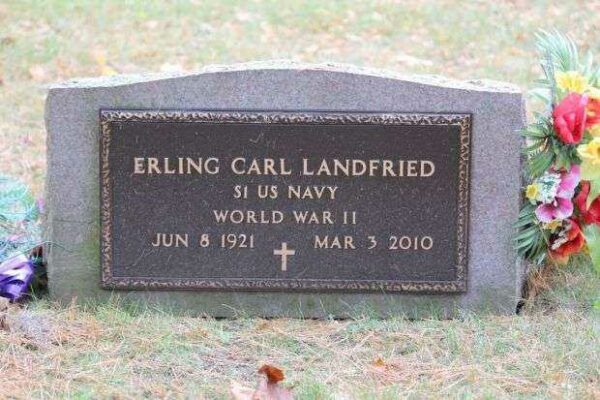 ERLING CARL LANDFRIED MEMORIAL CEMETERY STONE