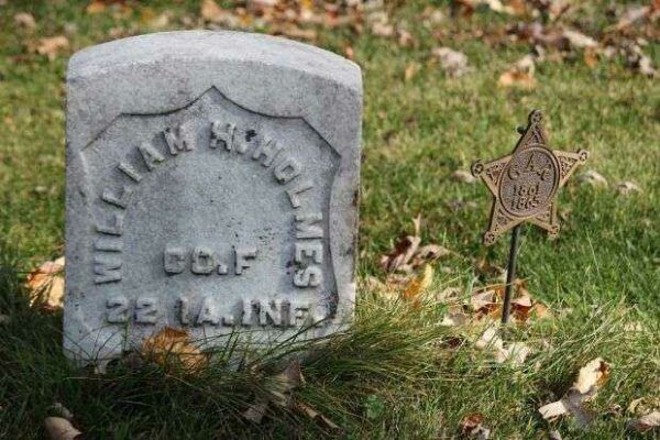 WILLIAM H. HOLMES MEMORIAL CEMETERY STONE