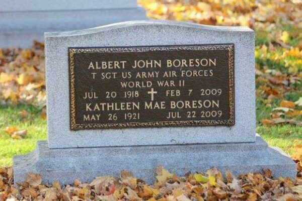 ALBERT JOHN BORESON MEMORIAL CEMETERY STONE