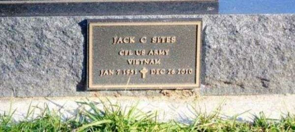 JACK C SITES MEMORIAL CEMETERY STONE