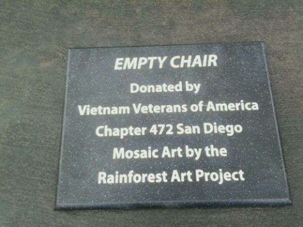VIETNAM VETERANS OF AMERICA CHAPTER 472 EMPTY CHAIR MEMORIAL STONE