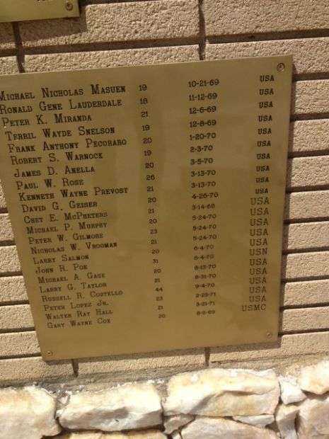 HEARTLAND YOUTH FOR DECENCY VIETNAM WAR MEMORIAL HONOR ROLL PLAQUE C