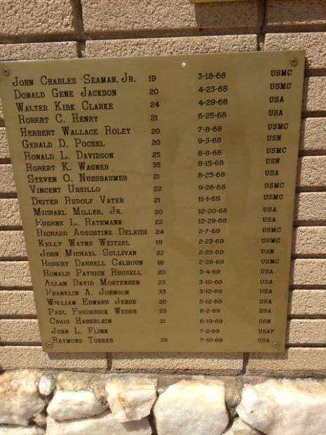 HEARTLAND YOUTH FOR DECENCY VIETNAM WAR MEMORIAL HONOR ROLL PLAQUE B