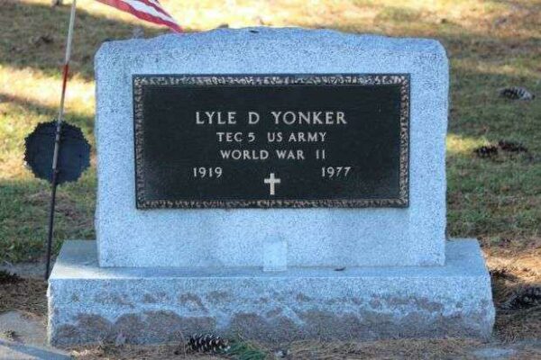 LYLE D YONKER MEMORIAL CEMETERY STONE