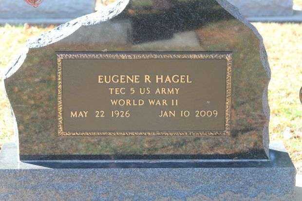 EUGENE R HAGEL MEMORIAL CEMETERY STONE