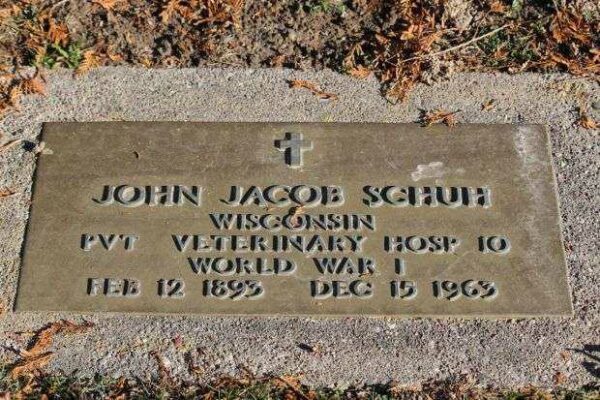 JOHN JACOB SCHUH MEMORIAL CEMETERY STONE
