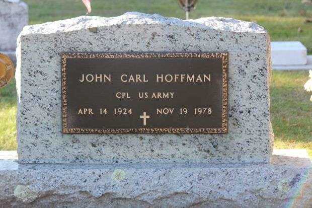 JOHN CARL HOFFMAN MEMORIAL CEMETERY STONE