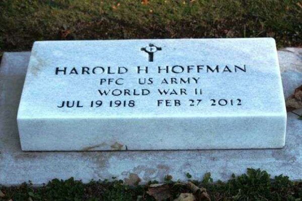 HAROLD H HOFFMAN MEMORIAL CEMETERY STONE