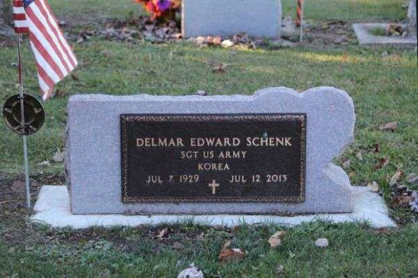 DELMAR EDWARD SCHNENK MEMORIAL CEMETERY STONE