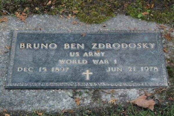 BRUNO BEN ZDRODOSKY MEMORIAL CEMETERY STONE