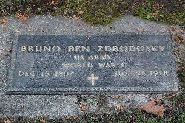 BRUNO BEN ZDRODOSKY MEMORIAL CEMETERY STONE