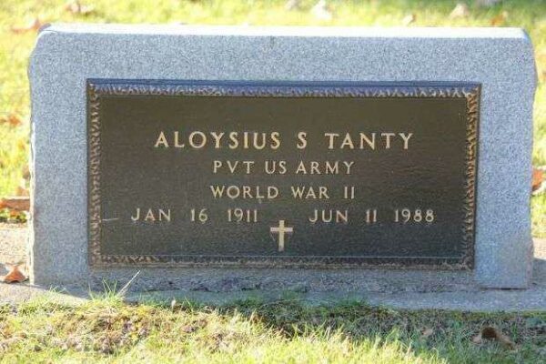ALOYSIUS S TANTY MEMORIAL CEMETERY STONE