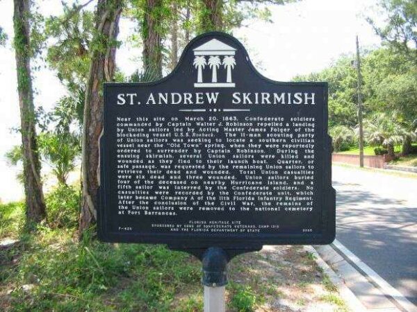 ST. ANDREW SKIRMISH WAR MEMORIAL MARKER