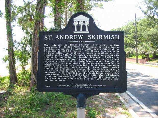 ST. ANDREW SKIRMISH WAR MEMORIAL MARKER