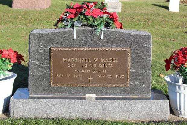 MARSHALL W MAGEE MEMORIAL CEMETERY STONE