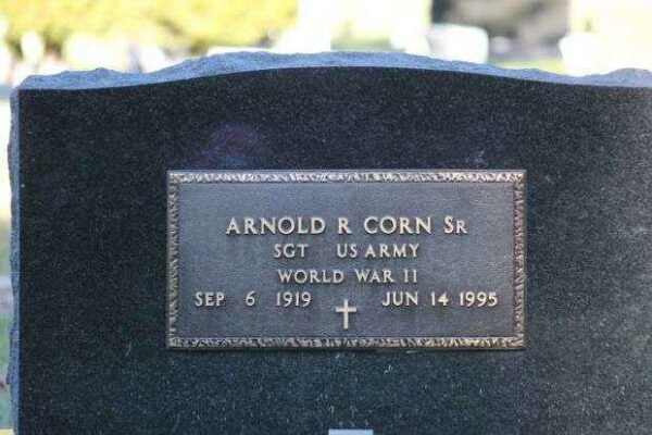 ARNOLD R CORN SR MEMORIAL CEMETERY STONE