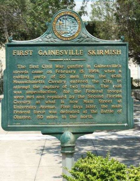 FIRST GAINESVILLE SKIRMISH WAR MEMORIAL MARKER