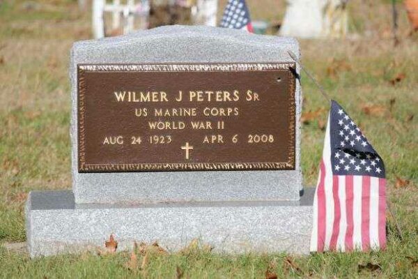WILMER J PETERS SR MEMORIAL CEMETERY STONE