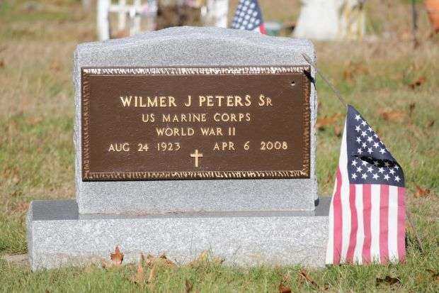 WILMER J PETERS SR MEMORIAL CEMETERY STONE