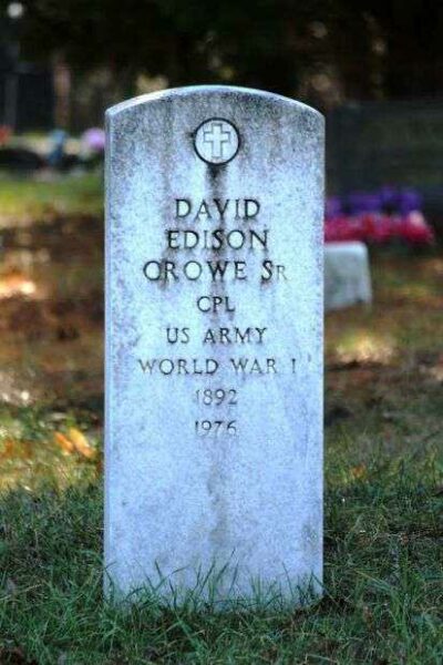 DAVID EDISON OROWE SR MEMORIAL CEMETERY STONE