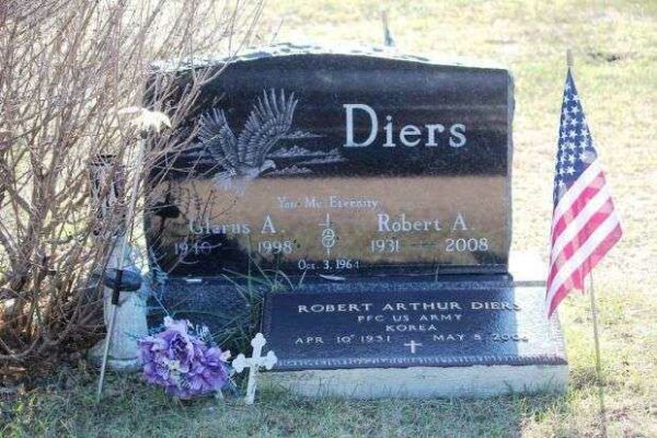 ROBERT ARTHUR DIERS MEMORIAL CEMETERY STONE