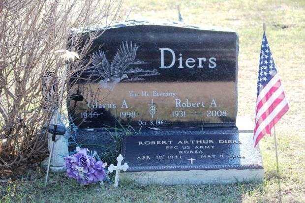 ROBERT ARTHUR DIERS MEMORIAL CEMETERY STONE