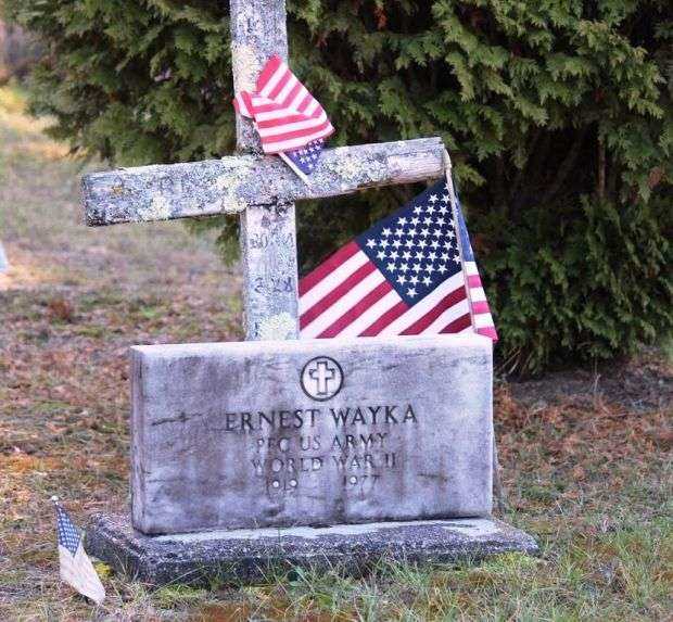 ERNEST WAYKA MEMORIAL CEMETERY STONE