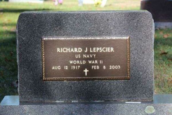 RICHARD J LEPSCIER MEMORIAL CEMETERY STONE
