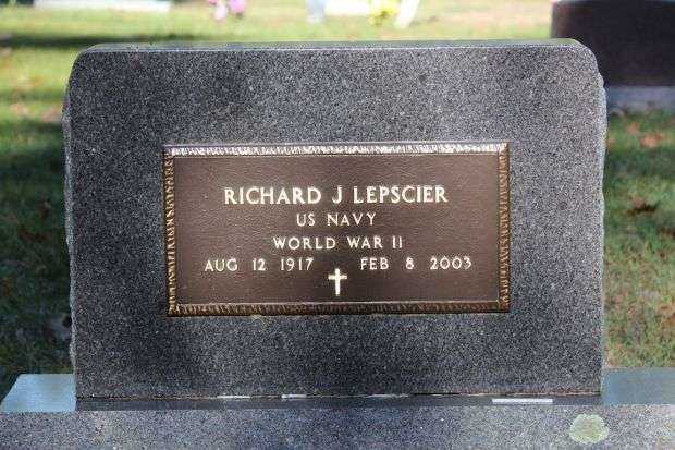 RICHARD J LEPSCIER MEMORIAL CEMETERY STONE