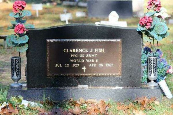 CLARENCE J FISH MEMORIAL CEMETERY STONE