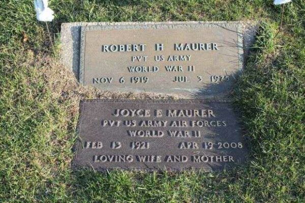 ROBERT H MAURER AND JOYCE E MAURER MEMORIAL CEMETERY STONES
