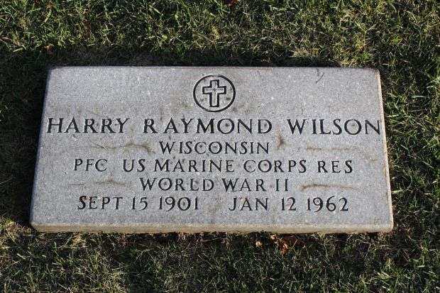 HARRY RAYMOND WILSON MEMORIAL CEMETERY STONE