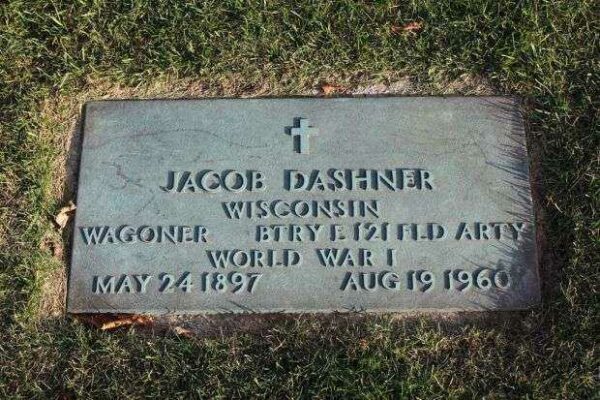 JACOB DASHNER MEMORIAL CEMETERY STONE
