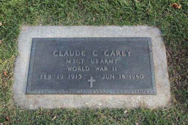 CLAUDE C CAREY MEMORIAL CEMETERY STONE