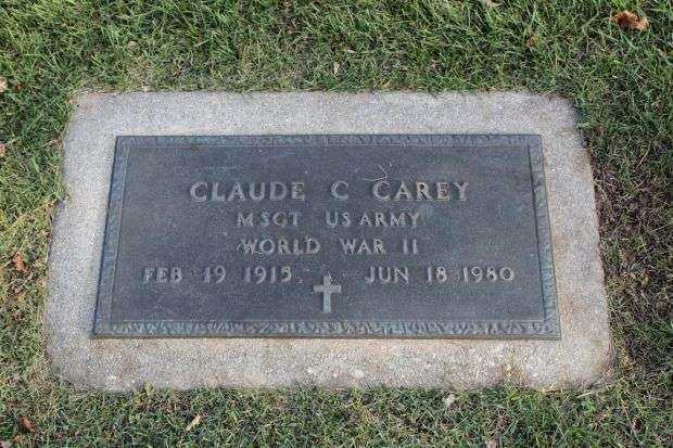 CLAUDE C CAREY MEMORIAL CEMETERY STONE