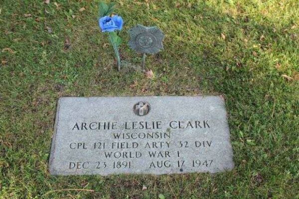 ARCHIE LESLIE CLARK MEMORIAL CEMETERY STONE