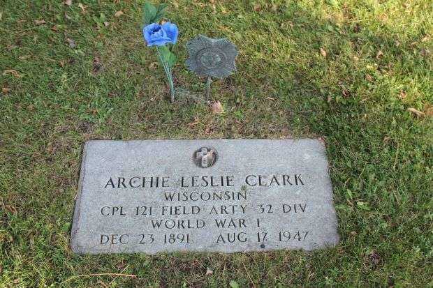 ARCHIE LESLIE CLARK MEMORIAL CEMETERY STONE