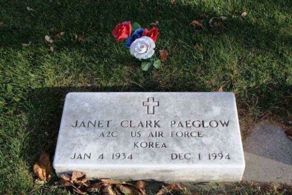 JANET CLARK PAEGLOW MEMORIAL CEMETERY STONE