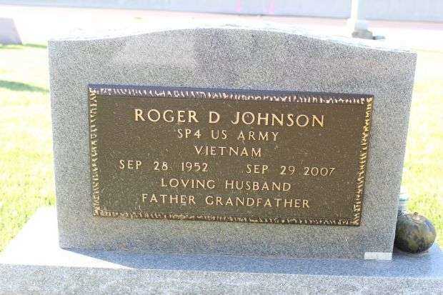 ROGER D JOHNSON MEMORIAL CEMETERY STONE